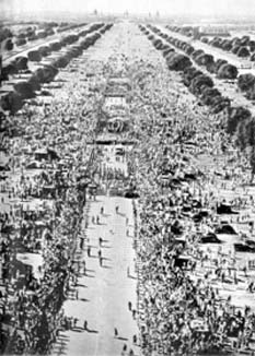 The funeral procession, 31 January 1948